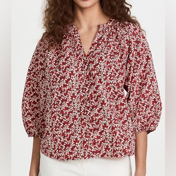 A piece apart red floral top, mitte top - Picture 3 of 7